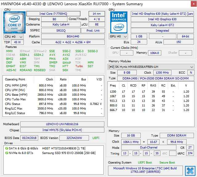 HWiNFO v8.20.5640 绿色版 (系统信息监测工具) 第1张 HWiNFO v8.20.5640 绿色版 (系统信息监测工具) 第1张