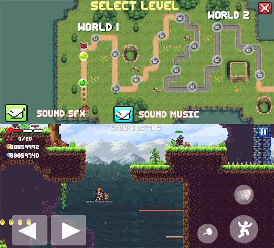 经典像素闯关游戏 樱桃骑士312 第1张 经典像素闯关游戏 樱桃骑士312 第1张