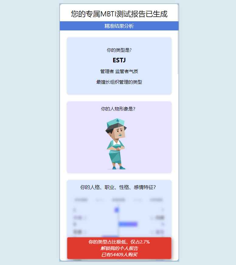 Mbti人格测试系统源码 第4张 Mbti人格测试系统源码 第4张
