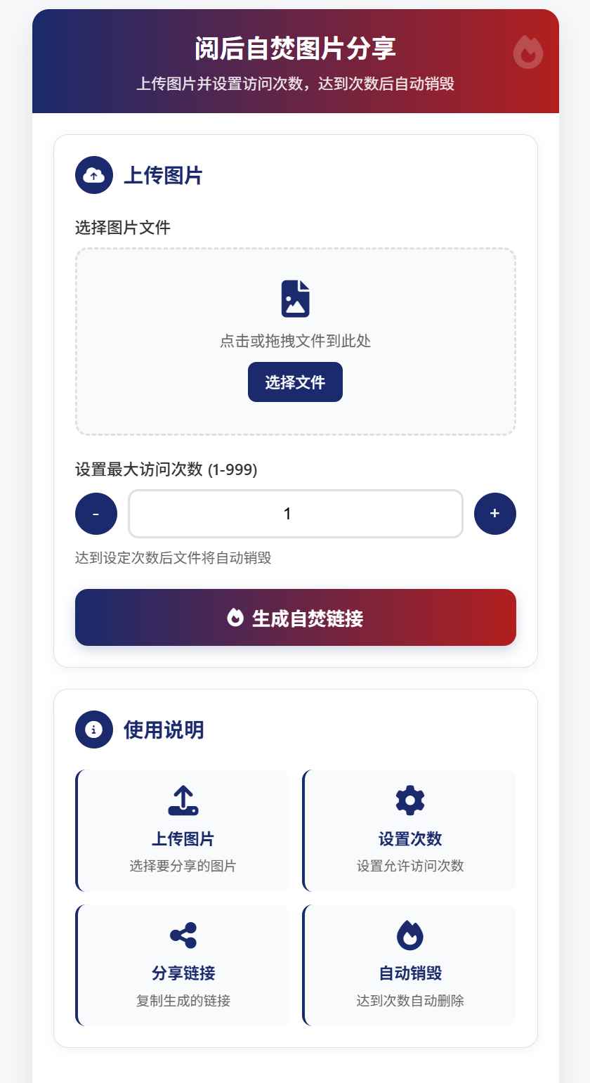 图片阅后即焚程序源码  第1张