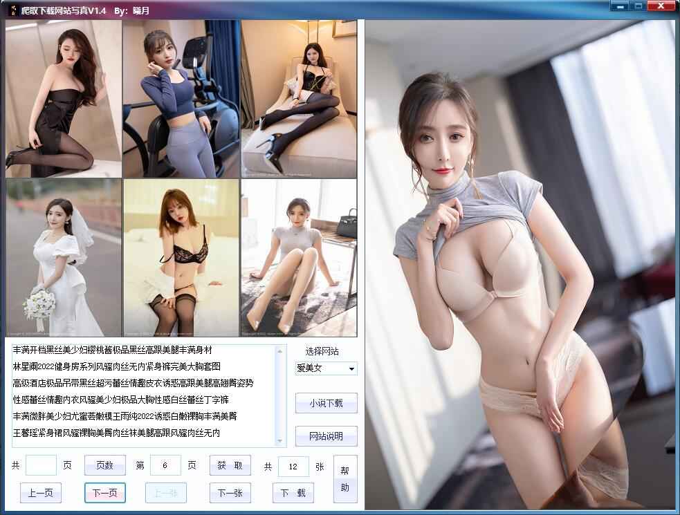 爬取下载网站写真工具v2.9 各种美女 第1张 爬取下载网站写真工具v2.9 各种美女 第1张