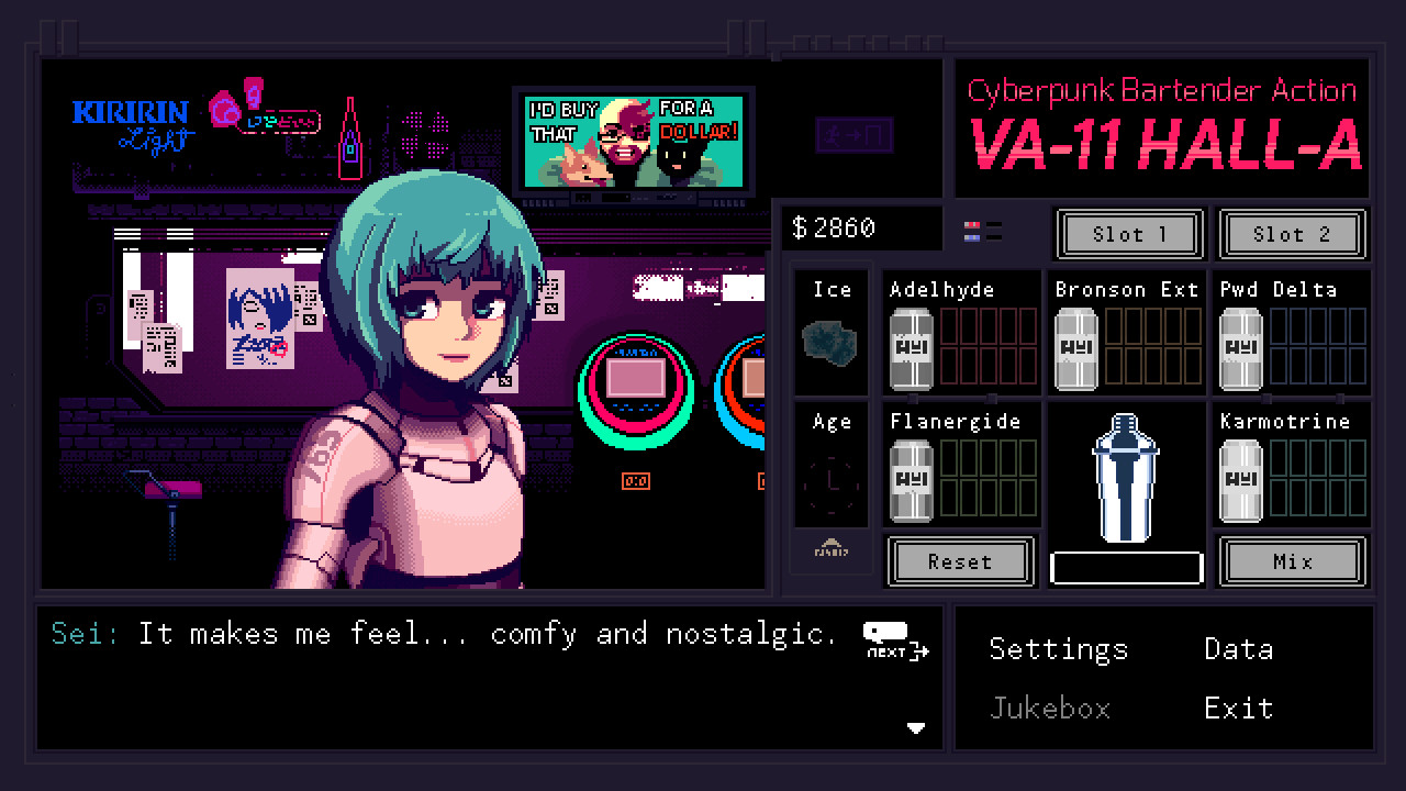 VA-11 HALL-A:赛博朋克酒保行动/VA-11 Hall-A: Cyberpunk Bartender Action 第4张 VA-11 HALL-A:赛博朋克酒保行动/VA-11 Hall-A: Cyberpunk Bartender Action 第4张